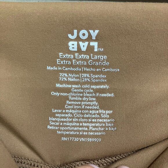 NWT Joylab Women's Size XXL Mocha High Rise Crossover Waistband Flare Leggings - Picture 6 of 14